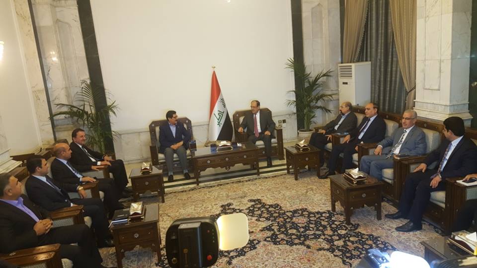 A KDP delegation meets with head of the State of Law Coalition, Nouri al-Maliki. (Photo: Kurdistan 24)
